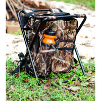 Thumbnail for Camco Camping Stool Backpack Cooler - Camouflage