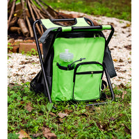 Thumbnail for Camco Camping Stool Backpack Cooler - Green