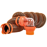 Thumbnail for Camco RhinoEXTREME 15' Sewer Hose Kit w/Swivel Fitting 4 In 1 Elbow Caps